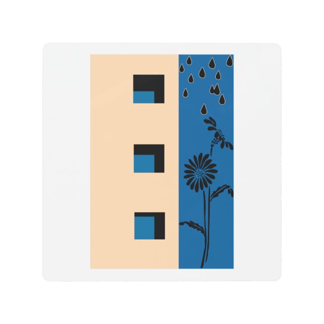 建物花 メタルプリント (正面)