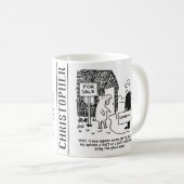 建物調査員がMr Pigの家を見る コーヒーマグカップ (正面右)