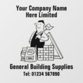 建物資材又は建物用品会社 ウィンドウサイン (シート)