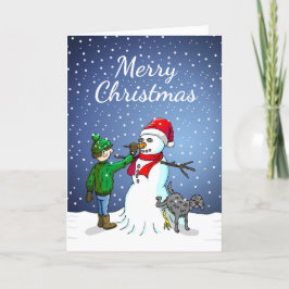 建物雪だるま シーズンカード