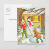 建物雪だるま シーズンポストカード (正面/裏面)