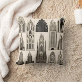 建物2 -アールデコパターンブレンド装飾用クッション クッション (ブランケット)