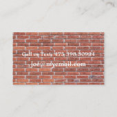建物、屋根、建築のレンガのパターン 名刺 (裏面)