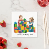 建物Bashでの誕生日ブロック スタンダードカクテルナプキン (インサイチュ)