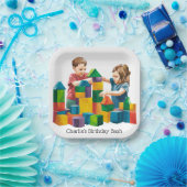 建物Bashでの誕生日ブロック ペーパープレート (パーティー)