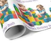 建物Bashでの誕生日ブロック ラッピングペーパー (ロールコーナー)