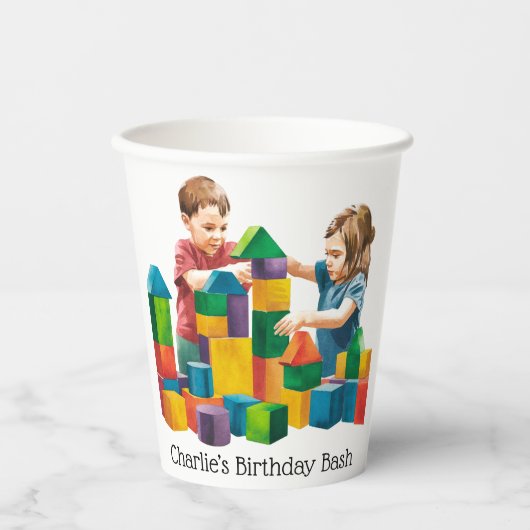 建物Bashでの誕生日ブロック 紙コップ (正面)