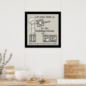 建物HOPEのブロック縁ど ポスター (キッチン)