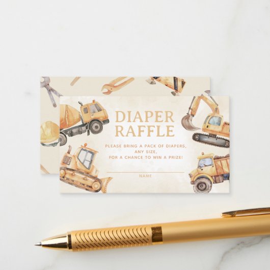 建築おむつラッフル エンクロージャーカード (正面/裏面インサイチュ)