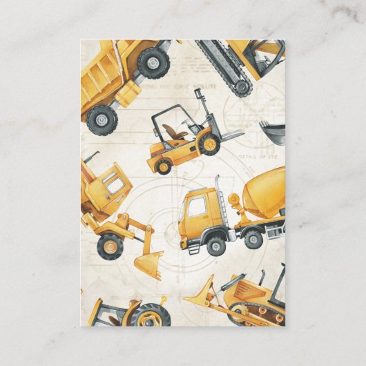 建築おむつ及びワイプラッフルカードインサート エンクロージャーカード (裏面)