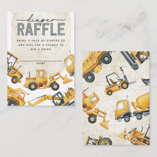 建築おむつ及びワイプラッフルカードインサート エンクロージャーカード (正面/裏面)