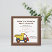 建築おもしろいダンプトラック 招待状 (スタンド正面)