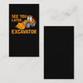 建築おもしろい掘削機ことわざボーイズトドラー 名刺 (正面/裏面)