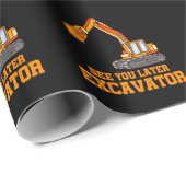 建築おもしろい掘削機ボーイズトドラー ラッピングペーパー (ロールコーナー)