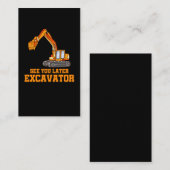 建築おもしろい掘削機ボーイズトドラー 名刺 (正面/裏面)