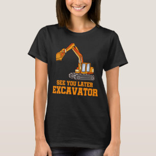 建築おもしろい掘削機ボーイズトドラー Tシャツ