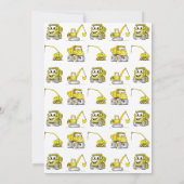 建築おもしろい車第1誕生日 招待状 (裏面)