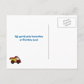 建築おもしろい/ダンプトラック写真 インビテーションポストカード (裏面)