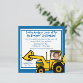 建築おもしろい/バックホー写真 招待状 (スタンド正面)