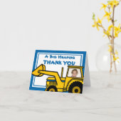 建築おもしろい/バックホー カード (黄色い花)