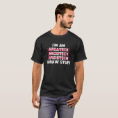 建築おもしろいIは建築家Iは物 Tシャツ (正面フル)