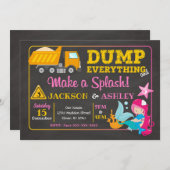 建築および人魚の共同誕生日の招待状 招待状 (正面/裏面)