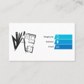 建築および建設業カード 名刺 (裏面)