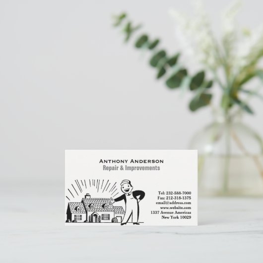 建築および改築 名刺 (スタンド正面)