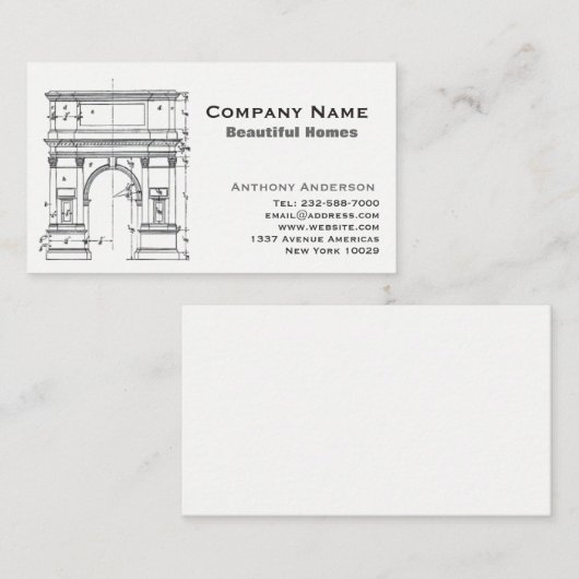 建築およびconstrucction 名刺 (正面/裏面)