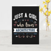 建築が好きなただの女の子 面白いギフト カード (黄色い花)