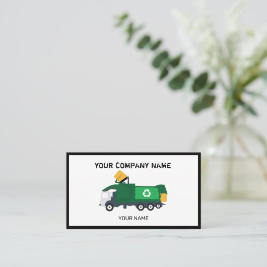 建築ごみ車 名刺 (スタンド正面)