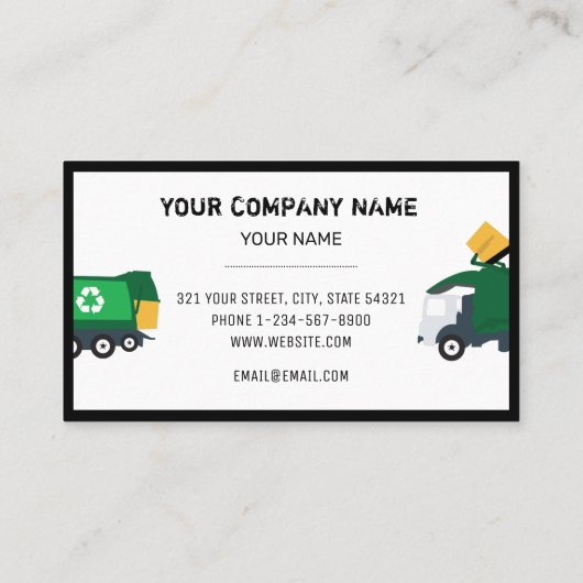 建築ごみ車 名刺 (裏面)