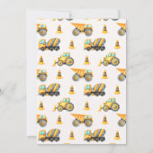 建築すべて捨てる1歳の誕生日 招待状 (裏面)