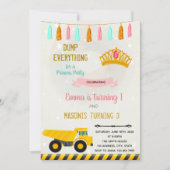 建築とプリンセスの共同パーティー招待状 招待状 (正面)