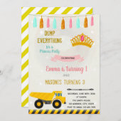 建築とプリンセスの共同パーティー招待状 招待状 (正面/裏面)