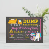 建築とユニコーンジョイント誕生日招待状 招待状 (スタンド正面)