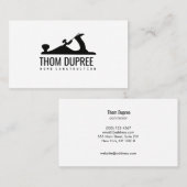 建築と大工の大工の手飛行機 名刺 (正面/裏面)