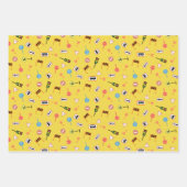 建築と道路のシンボルや象徴黄色。ラッピングペーパー ラッピングペーパーシート (正面3)