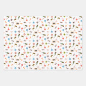 建築と道路シンボルや象徴ホワイト。ラッピングペーパー ラッピングペーパーシート (正面3)