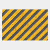 建築と道路作業に関する注意ストライプ ラッピングペーパーシート (正面2)