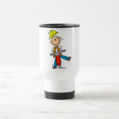 建築のジャックのハンマーのTシャツおよびギフト トラベルマグ (中央)