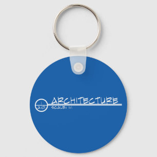 建築のスケッチのタイトルKeychain (ライト) キーホルダー