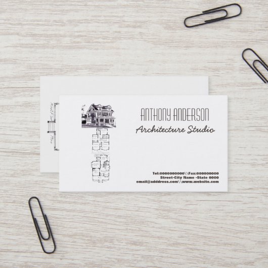 建築のスタジオ 名刺 (正面/裏面インサイチュ)