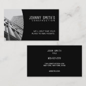 建築のスローガンの名刺 名刺 (正面/裏面)