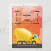 建築のセメントのトラックの招待状 招待状 (正面)