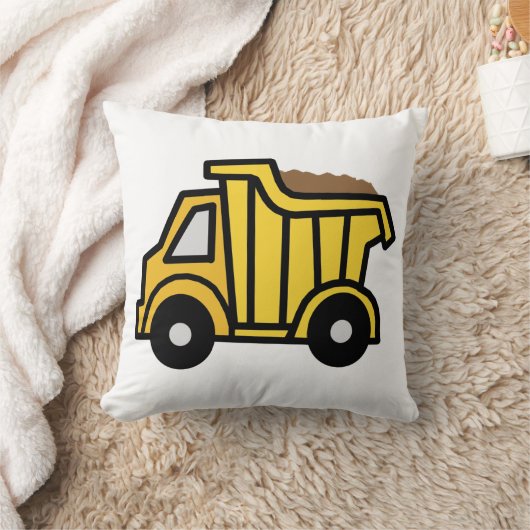 建築のダンプトラックとの漫画の切り貼り芸術 クッション (ブランケット)