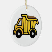 建築のダンプトラックとの漫画の切り貼り芸術 セラミックオーナメント (右)