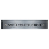 建築のテーマの机のプラク デスクネームプレート (正面)