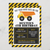 建築のテーマの誕生日のパーティの招待状 招待状 (正面/裏面)