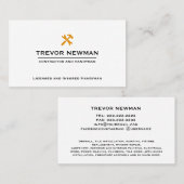 建築のハンディマンカーペンターORANGEツール 名刺 (正面/裏面)